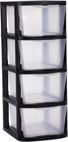 Plastic drawer storage - 4-drawer,